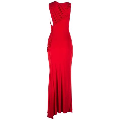 versace red dress|versace pleated dress.